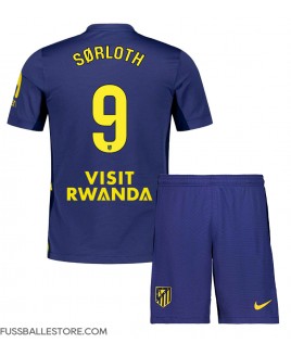 Günstige Atletico Madrid Alexander Sorloth #9 Auswärts Trikotsatzt Kinder 2025-26 Kurzarm (+ Kurze Hosen)